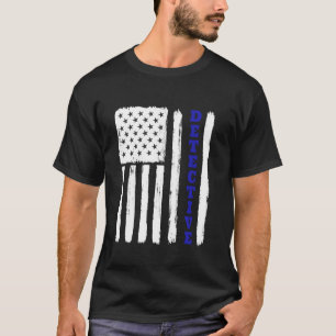 American Detective Blue Cope Suprise Vintage Us Fl T-Shirt