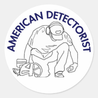 American Detectorist Round Sticker
