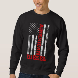 American Diesel Flag Truck Turbo Brothers Sweatshirt