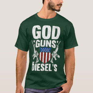 American Diesel Truck Owners God Guns  Diesels T-Shirt