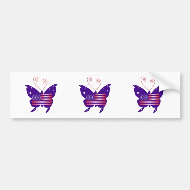 American Diva Butterfly Bumper Sticker (Front)