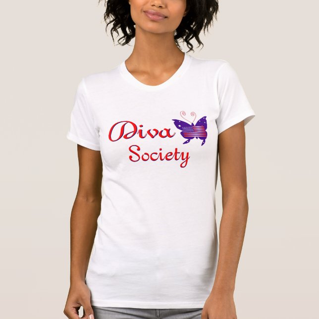 American Diva Butterfly Society President T-Shirt (Front)