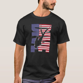 American Diver Down Flag USA Scuba Diving Dive Fla T-Shirt