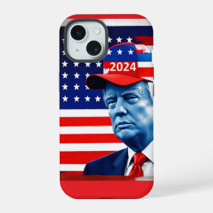 American Donald Trump 2024 Flag iPhone 15 Case