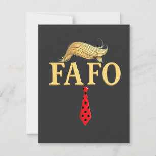American Donald Trump FAFO USA Flag Patriotic Card
