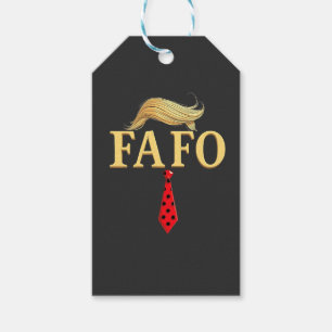American Donald Trump FAFO USA Flag Patriotic Gift Tags