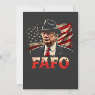 American Donald Trump FAFO USA Flag Patriotic Holiday Card
