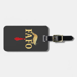 American Donald Trump FAFO USA Flag Patriotic Luggage Tag