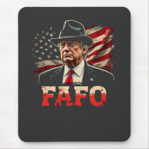 American Donald Trump FAFO USA Flag Patriotic Mouse Pad