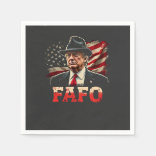 American Donald Trump FAFO USA Flag Patriotic Napkin