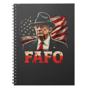 American Donald Trump FAFO USA Flag Patriotic Notebook
