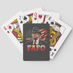 American Donald Trump FAFO USA Flag Patriotic Playing Cards