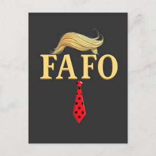 American Donald Trump FAFO USA Flag Patriotic Postcard