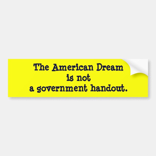American Dream Bumper Sticker (Front)