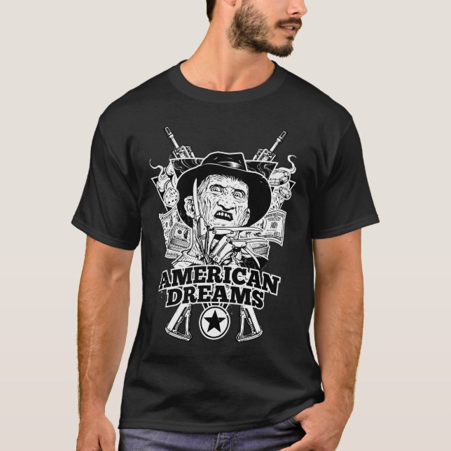 American Dreams Tattoo Art Style T Shirt (Front)