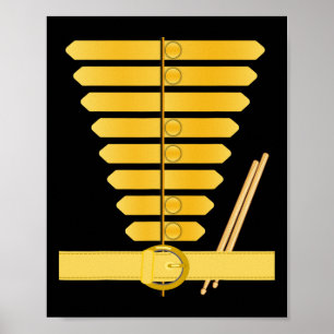 American Drum Major Costume Marching Band Uniform Poster
