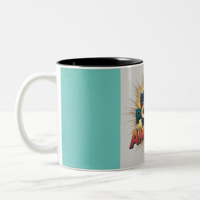 "American Dynamo Mug" Two-Tone Coffee Mug (Left)