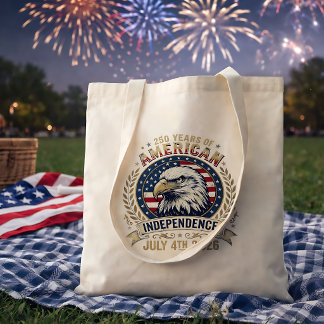 American Eagle 250 Years Independence Anniversary Tote Bag