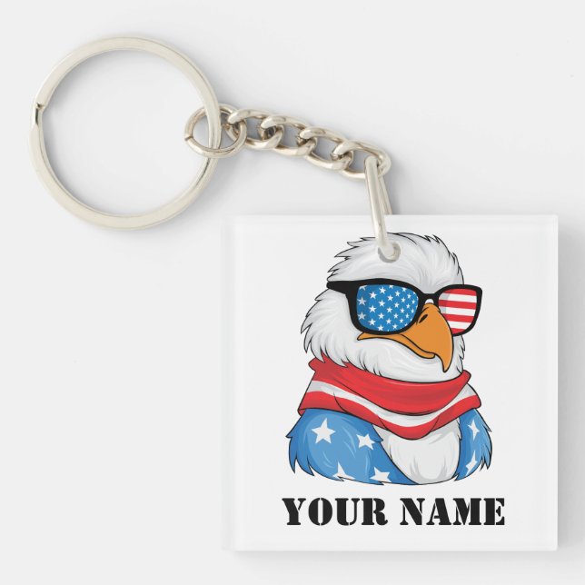 American Eagle 4th of July Key Ring (Front)