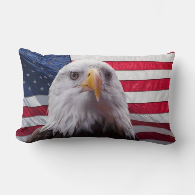 American eagle and flag lumbar cushion (Front)