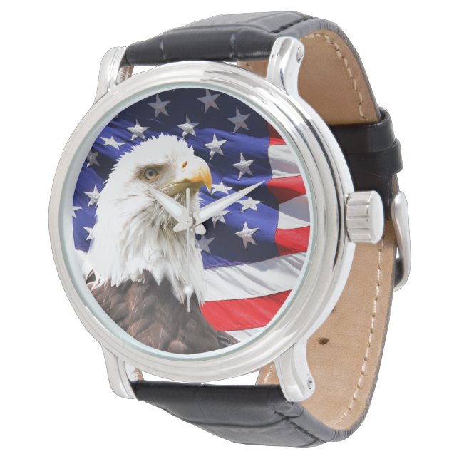 American Eagle and Flag Watch (Angled)