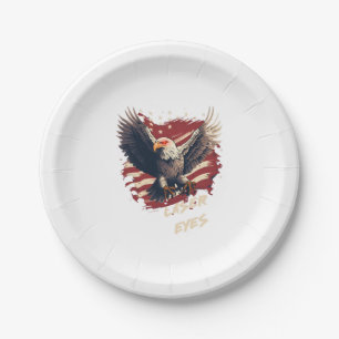 American Eagle Bitcoin Laser Eyes Paper Plate