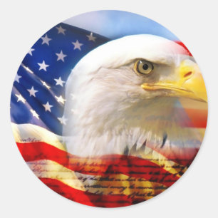 AMERICAN EAGLE CLASSIC ROUND STICKER