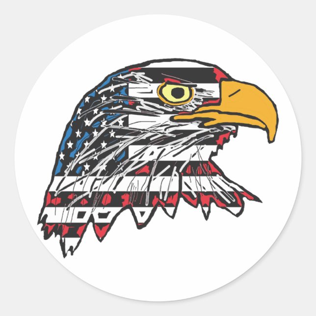 American Eagle Classic Round Sticker (Front)
