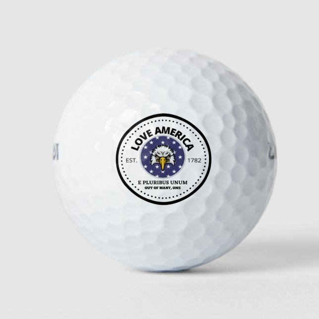 American Eagle E Pluribus Unum - Love America Golf Balls (Front)