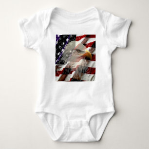 American Eagle Flag Baby Body Suit Baby Bodysuit