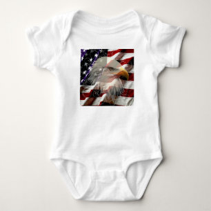 American Eagle Flag Baby Body Suit Bodysuit