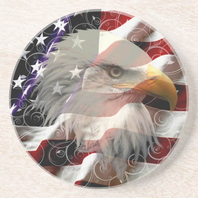American Eagle Flag Coaster (Front)