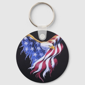 American Eagle Flag Key Ring