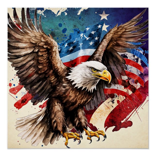 American Eagle flag Poster (Front)