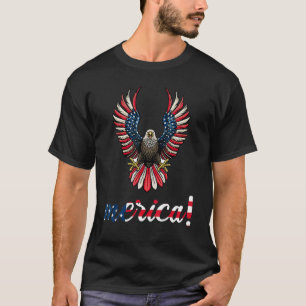 American Eagle For Kids 4th Of July Us Flag Women T-Shirt