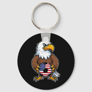 American Eagle Holding Soccer Ll Player _1  Key Ring