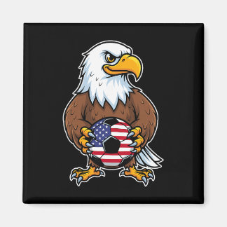 American Eagle Holding Soccer Ll Player _1  Magnet