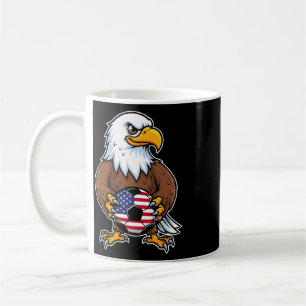 American Eagle Holding Soccer Ll Player  Coffee Mug