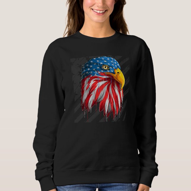 American Eagle Holiday American Flag Sweatshirt (Front)