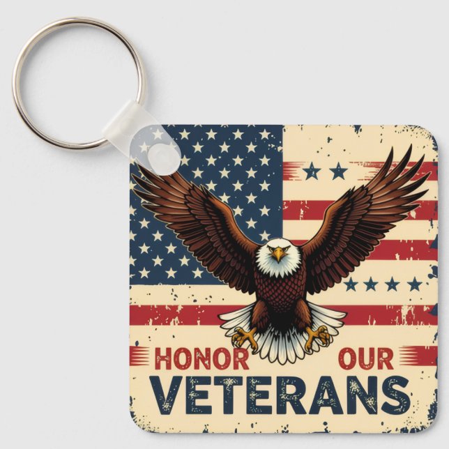 American Eagle Honor Our Veterans Key Ring (Front)