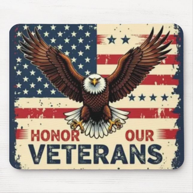 American Eagle Honor Our Veterans Mousepad (Front)