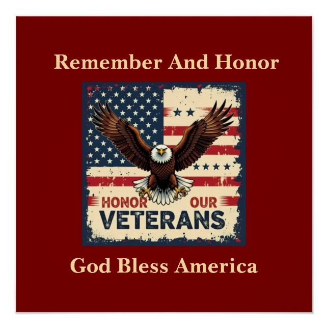 American Eagle Honor Our Veterans Poster (Front)
