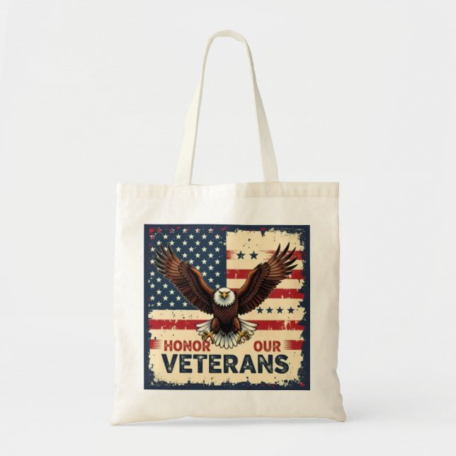 American Eagle Honor Our Veterans    Tote Bag (Front)