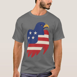 American eagle in vintage flag design T-Shirt