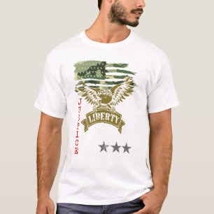 American Eagle Liberty Freedom Patriot Justice For T-Shirt