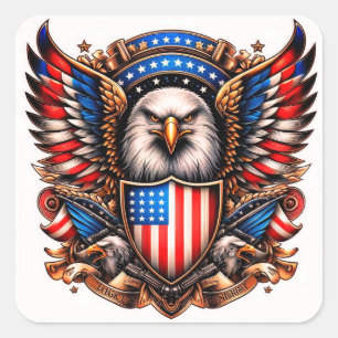 American Eagle – Majestic Symbol of Freedom Square Sticker