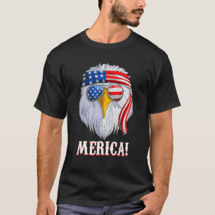 American Eagle Merica  Men Women Usa Flag Patrioti T-Shirt