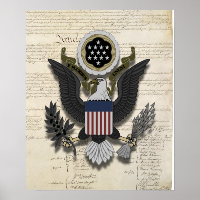 American Eagle on the Constitution Poster (Front)