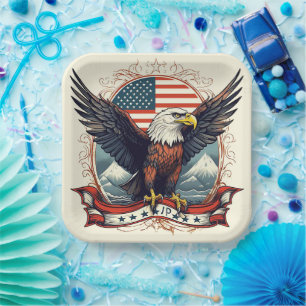 American Eagle Paper Plate