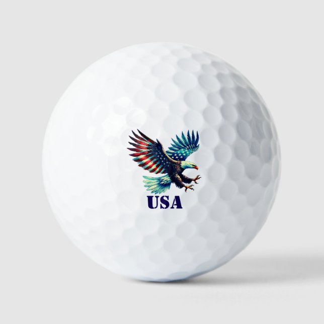 American Eagle Patriotic USA Golf Balls (Front)